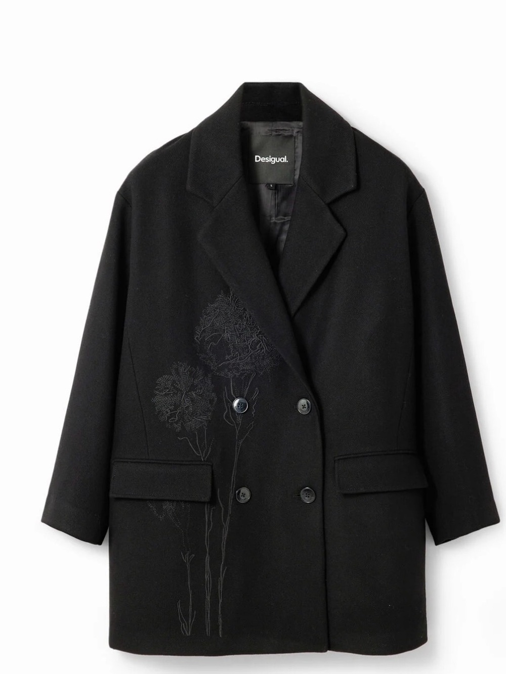 DESIGUAL M. CHRISTIAN LACROIX DOUBLE-BREASTED WOOL COAT